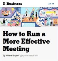 Article How to Run a More Effective Meeting